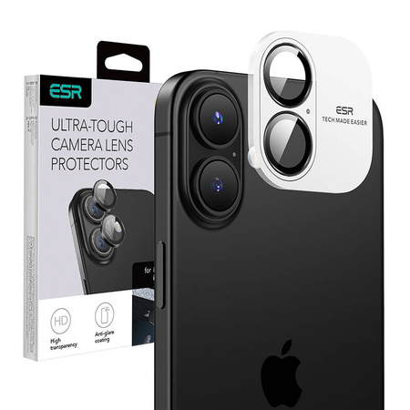 ESR SZKŁO OCHRONNE NA OBIEKTYW DO IPHONE 16 16 PLUS ARMORITE WYSOKA OCHRONA