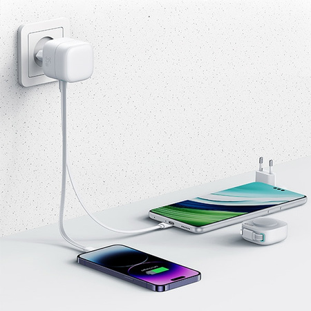 USAMS ŁADOWARKA 35W USB-C ZWIKANY KABEL DO LIGHTNING DO TELEFONÓW APPLE