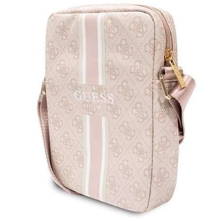 Torba Guess 4G Stripes na tablet 8'' - różowa