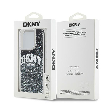 DKNY ETUI HARDCASE DO IPHONE 15 PRO LIQUID GLITTER Z WIELKIM LOGO