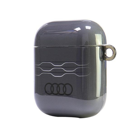 AUDI ETUI POKROWIEC CASE DO APPLE AIRPODS 1 2 GEOMETRYCZNY WZÓR SZARY