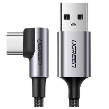 UGREEN KABEL USB DO USB-C KĄTOWY 3A DO TELEFONÓW 3M Z ŁADOWANIEM SZYBKIEM