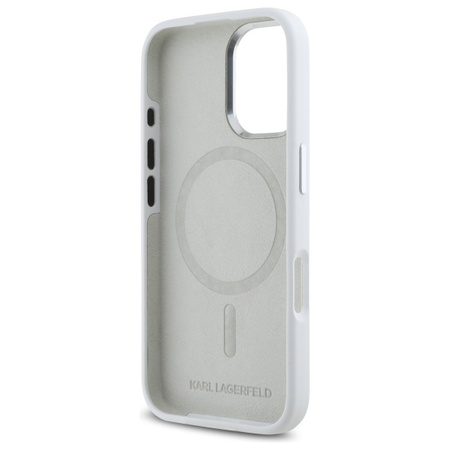 KARL LAGERFELD ETUI HARDCASE DO IPHONE 16 6.1 DO MAGSAFE SILICONE INITIAL