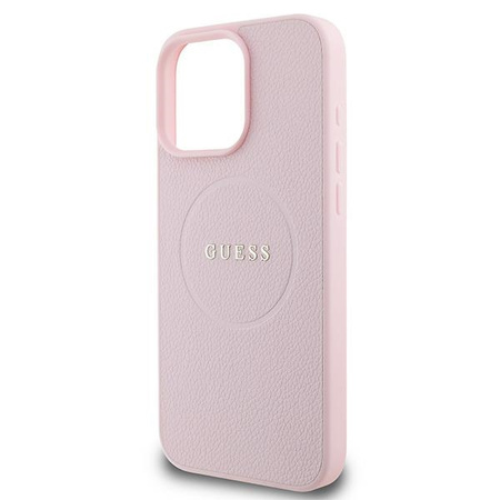 GUESS ETUI HARDCASE GRAINED RING DO IPHONE 16 PRO 6.3 DO MAGSAFE Z OCHRONĄ