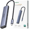Ugreen adapter konwerter HUB 5w1 USB C - 3x USB 3.0 / HDMI / RJ45 szary (CM475)