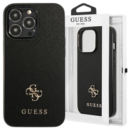 GUESS ETUI DO IPHONE 13 PRO 13 6,1 HARDCASE SAFFIANO Z MAŁYM LOGO METALOWYM