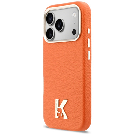 Etui Karl Lagerfeld Karl Head Logo MagSafe do iPhone 17 Pro pomarańczowy