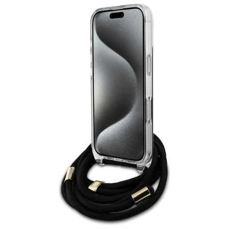 GUESS POKROWIEC CROSSBODY CORD DO IPHONE 16 PRO MAX 6.9 Z LOGO HARD CASE 4G