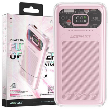 Acefast powerbank 10000mAh Sparkling Series szybkie ładowanie 30W różowy (M1)