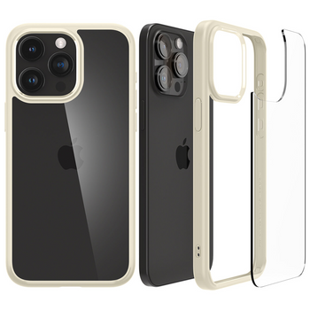 Spigen Crystal Hybrid, sand beige - iPhone 15 Pro Max