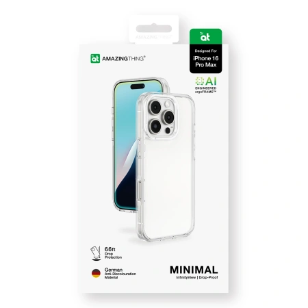 AMAZINGTHING ETUI SILIKONOWE MINIMAL CASE DO IPHONE 16 PRO MAX OCHRONNE