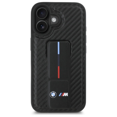 BMW POKROWIEC HARDCASE DO IPHONE 16 6.1 Z M GRIP STAND I CARBONOWYM WZOREM