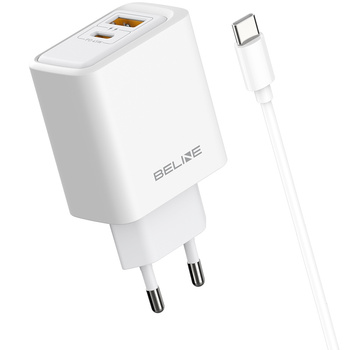 BELINE ŁADOWARKA SIECIOWA 45W GAN DO USB-C USB-A Z KABLEM USB-C USB-C