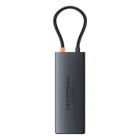 Hub USB-C Baseus Metal Gleam II 10w1 HDMI USB-A USB-C RJ45 SD/TF - szary