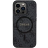 Etui Guess 4G Collection Leather Metal Logo MagSafe na iPhone 14 Pro - czarne