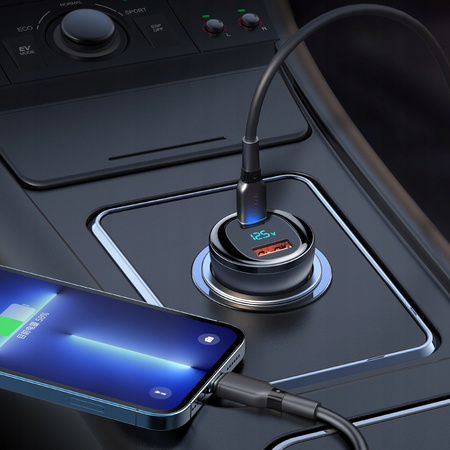 MCDODO MOCNA SZYBKA ŁADOWARKA SAMOCHODOWA MIERNIK 2X USB USB-C 95W LED