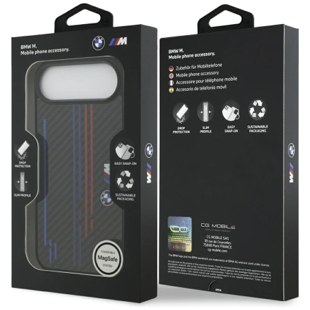 Etui BMW M Kevlar Lines & Logo MagSafe na iPhone Air - czarne