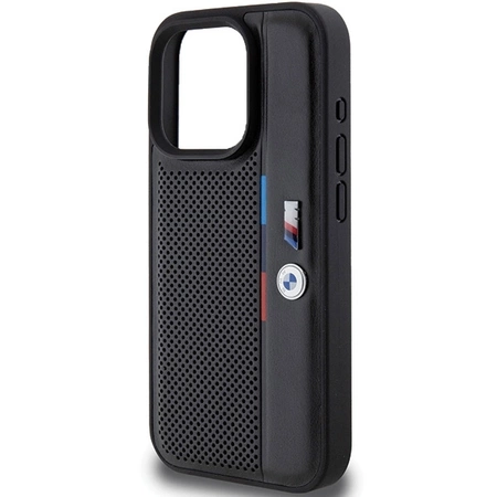 Etui BMW Perforated Tricolor Line na iPhone 15 Pro Max - czarne