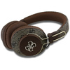 Słuchawki nauszne Guess Bluetooth ENC Metal 4G Logo brązowy