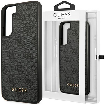 Etui Guess GUHCS23SG4GFGR S23 S911 - szare hardcase 4G Metal Gold Logo