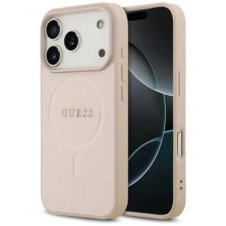 GUESS ETUI SAFFIANO CLASSIC LOGO MAGSAFE DO IPHONE 17 PRO OCHRONA
