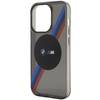 Etui BMW BMHMP14LHDTK na iPhone 14 Pro - szare Tricolor Stripes MagSafe