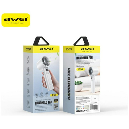 AWEI MINI WIATRACZEK F36 2200MAH DO TELEFONÓW USB WIELOFUNKCYJNY BIAŁY