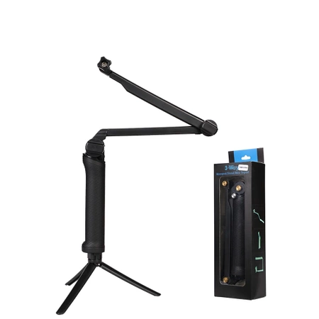 HURTEL STATYW MONOPOD 3 W 1 DO GOPRO UCHWYT DO SELFIE Z REGULACJĄ WYSOKOŚCI