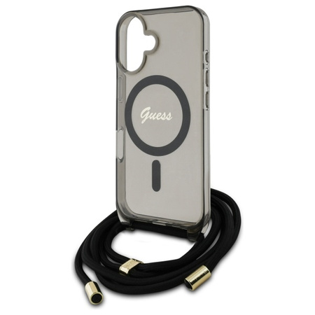 GUESS ETUI HARDCASE CROSSBODY CORD SCRIPT DO MAGSAFE DO IPHONE 16 6.1