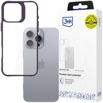 Apple iPhone 16 Pro Max - 3mk Satin Armor Case+ Purple