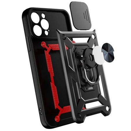 HURTEL HYBRID ARMOR CAMSHIELD ETUI DO IPHONE 14 PRO MAX Z OCHRANĄ NA APARAT