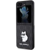 Etui Karl Lagerfeld Saffiano Monogram Choupette Pin na Samsung Galaxy Z Flip 5 - czarne