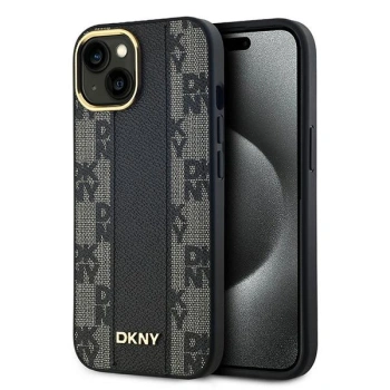 DKNY ETUI HARDCASE DO IPHONE 15 14 13 6.1 DO MAGSAFE SKÓRA CHECKERED MONO