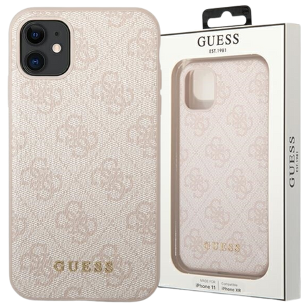 GUESS ETUI HARD CASE DO IPHONE 11 6,1 XR 4G CHARMS COLLECTION Z LOGO ZŁOTYM