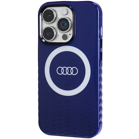 Etui Audi IML Big Logo MagSafe na iPhone 14 Pro - niebieskie