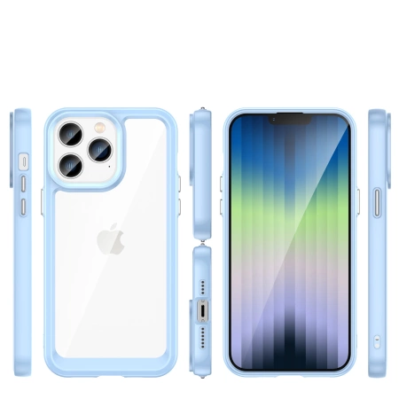 HURTEL OUTER SPACE CASE ETUI DO IPHONE 14 PRO MAX Z ŻELOWĄ RAMKĄ Z OCHRONĄ