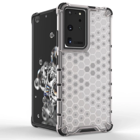 HURTEL HONEYCOMB ETUI PANCERNE DO SAMSUNG GALAXY S22 ULTRA Z ŻELOWĄ RAMKĄ