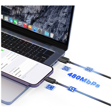 USAMS KABEL USB-A DO LIGHTNING 2.4A DO APPLE IPHONE 1M SZYBKIE