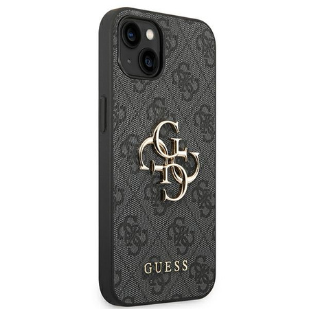 GUESS POKROWIEC DO IPHONE 14 15 6,1 4G HARD CASE ZŁOTE METAL LOGO