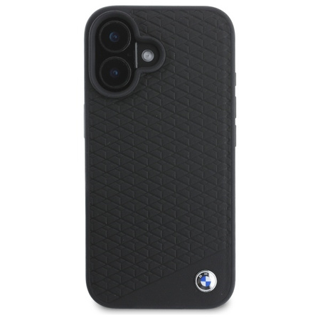 BMW BMHMP16S23RDDK iPhone 16 6.1        czarny/black hardcase Sign Leather Diamond Metal Logo MagSafe