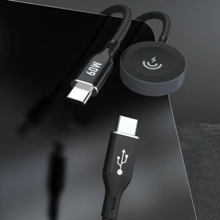 DUDAO ŁADOWARKA INDUKCYJNA 2 W 1 DO APPLE WATCH 7 8 9 PD60W USB-C SZYBKOŚĆ
