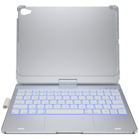 Etui Typecase Flexbook Touch z klawiaturą do iPad Air 11" 2024/2025 srebrny