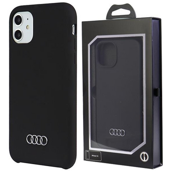 Etui Audi Silicone Case na iPhone 11 / Xr - czarne AU-LSRIP11-Q3/D1-BK