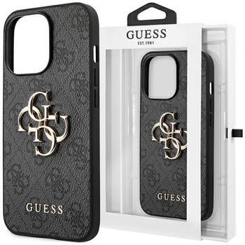 Guess GUHCP14L4GMGGR iPhone 14 Pro 6,1" szary/grey hardcase 4G Big Metal Logo