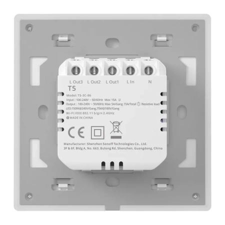 SONOFF 3-KANAŁOWY WIFI PRZEŁĄCZNIK DOTYKOWY DO ZDALNEGO WŁĄCZANIA ŚWIATŁA