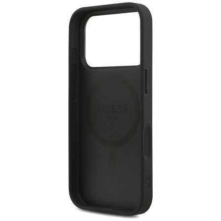 Etui Guess 4G Strap Triangle Logo MagSafe do iPhone 17 Pro czarny