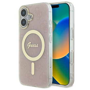 GUESS ETUI CASE HARDCASE IML DO IPHONE 16 PLUS 6.7 DO MAGSAFE 4G RÓŻOWE