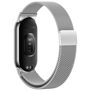 BELINE PASEK DO ZEGARKA MI BAND 9 8 MAGNETYCZNY DO MI BAND 9 8 SREBRNY