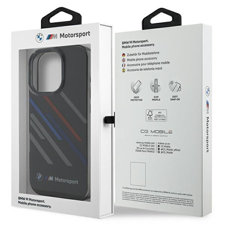 BMW ETUI HARDCASE DO IPHONE 16 PRO MOTORSPORT STRIPES IML KOMPATYBILNE
