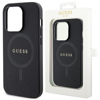 Guess GUHMP15LPSAHMCK iPhone 15 Pro 6.1" czarny/black hardcase Saffiano MagSafe